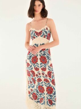 farm rio red koi dress Joiemont Womens Koi Fish Long Strap Dress 3D Fish High Waist Maxi Cami Dress (0624-Red-L) at Amazon Women's Clothing store